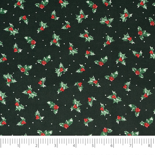 SINGER Christmas Poinsettia Cotton Fabric Fat Quarter Bundle